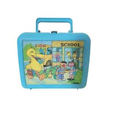 Vintage Sesame Street Lunch Box Aladdin Plastic 90S Big Bird  Friends