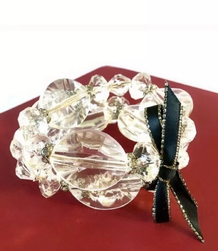 Ann Taylor Loft Mujer Lucite Bead Bracelet Trío Nuevo Sin Etiquetas 39 Juego de 3 Foto 2 de 4