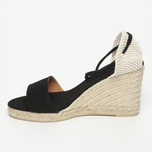 Barfuß Keilabsatz Sandalen Espadrilles CASTANER Belen schwarz Gr. 41 - neu - Bild 8 von 10