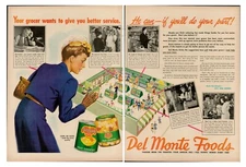 1944 Food Fruit Del Monte Canned 1940s Vintage Print Ad Fruit Cocktail Grocery