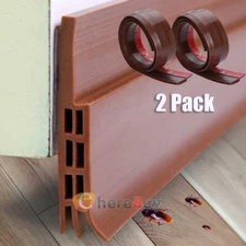 2 Under Door Bottom Seal Strip Stopper Door Draft Guard Soundproof Strip Stopper