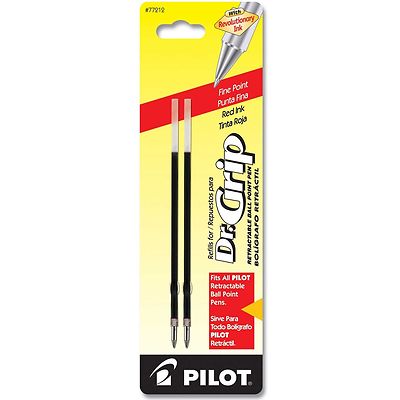 Pilot refill retractable bp 2-pk Fine Red 77212 (072838772121)