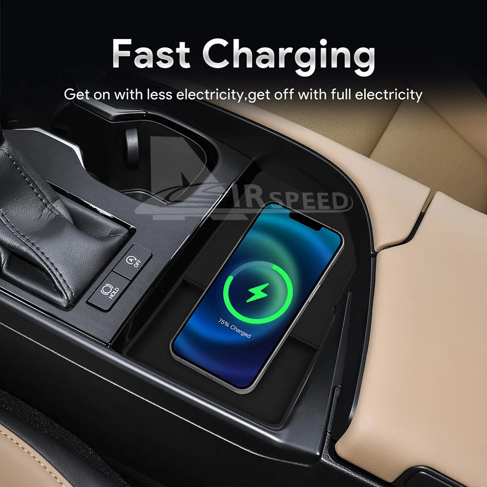 Almohadilla de carga rápida para teléfono central inalámbrica alfombrilla de PVC para Lexus ES 2022-2024 Foto 4 de 4