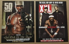 50 CENT Dr. Dre EMINEM Rare DOUBLE SIDED PROMO FLYER AD POSTER for Die CD 8.5x11