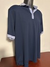 Walter Hogan men's size Large L Navy Blue Polo Chambray Collar/Sleeve EUC — photo 4