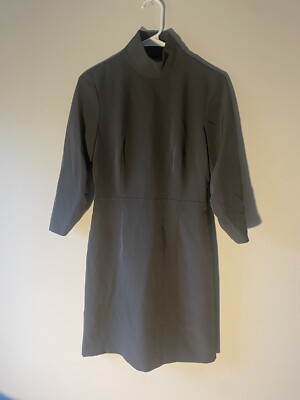 Milly Gray Dress Long Sleeve Fashion Open Back Lined Size 2