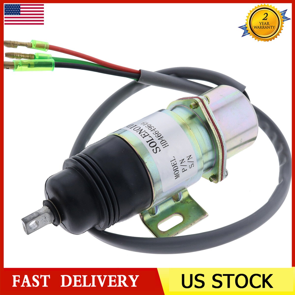12V Stop Solenoid 894453-3411 For Isuzu 4JG1 4JG2 6BG1 6BB1