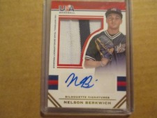NELSON BERKWICH 2017 Panini Stars & Stripes USA Baseball GU PATCH Auto #23/25
