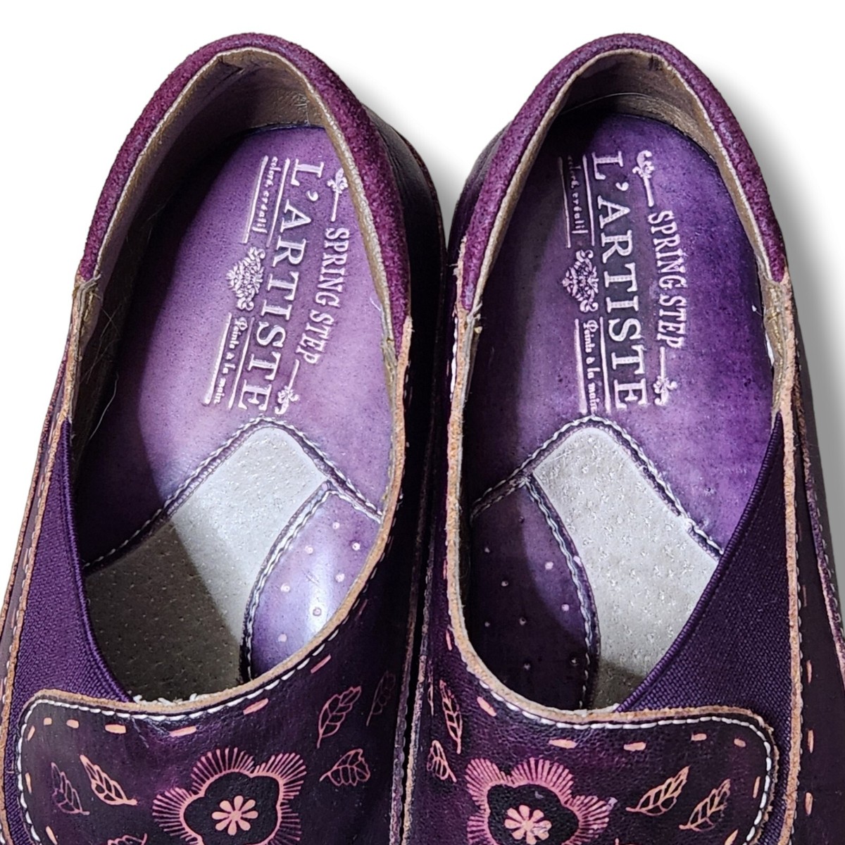 L Artiste Spring Step Burbank Purple Size EU 36 US 6 Slip On Clog