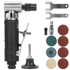1/4" Air Angle Die Grinder Set 90Degree Pneumatic Grinding Polisher Sanding Disc