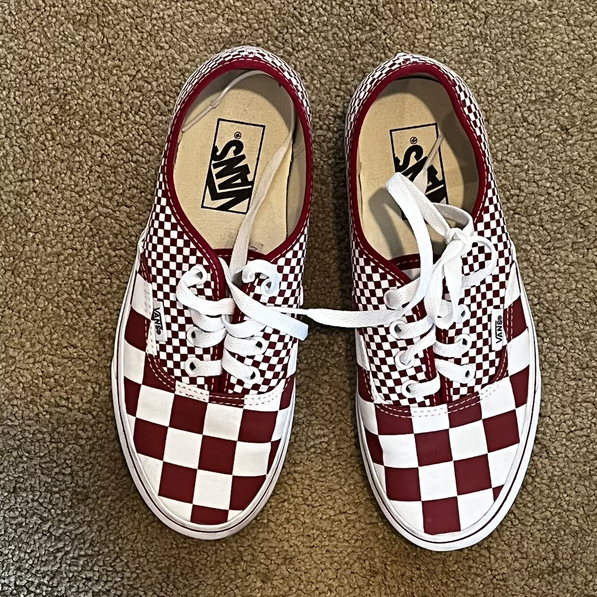 Vans red checkerboard authentic hot sale