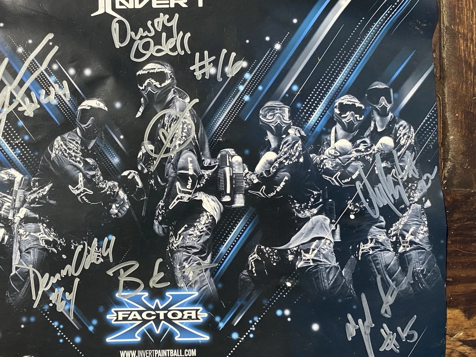 Lote 3 Carteles Autografiados de Paintball Equipos DRAXXUS INVERTIR XFactor IMPERIO Infame Foto 2 de 4