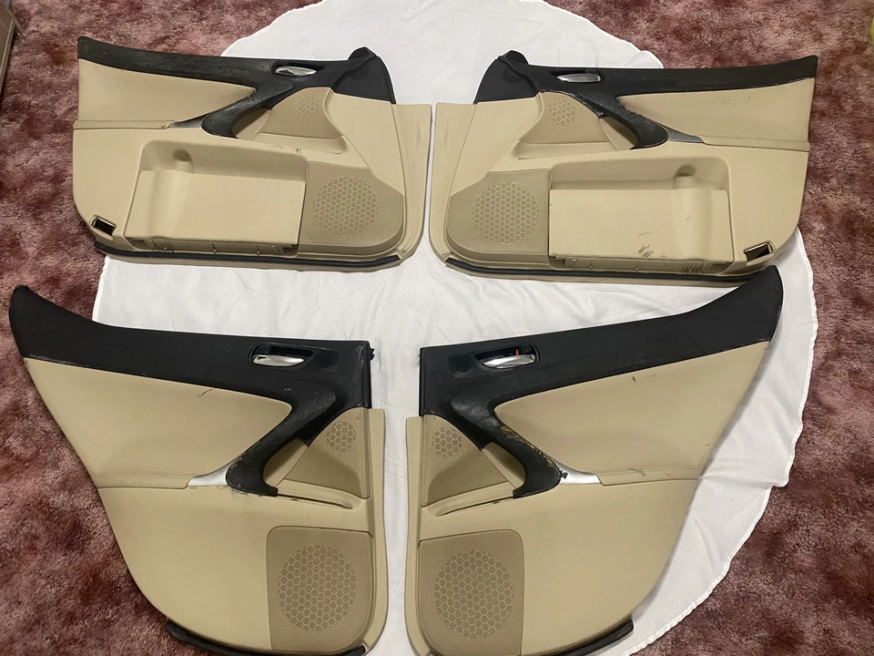  2006-2013 Lexus IS250 IS350 Door Panels FRONT BACK DRIVER PASSENGER TAN/BLACK!! - Image 2 of 4