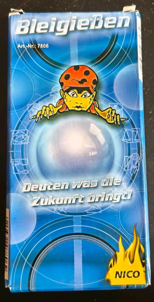 Blei gießen Nico Silvester. echtes original  Traditionell . Blick in die Zukunft - Bild 2 von 4