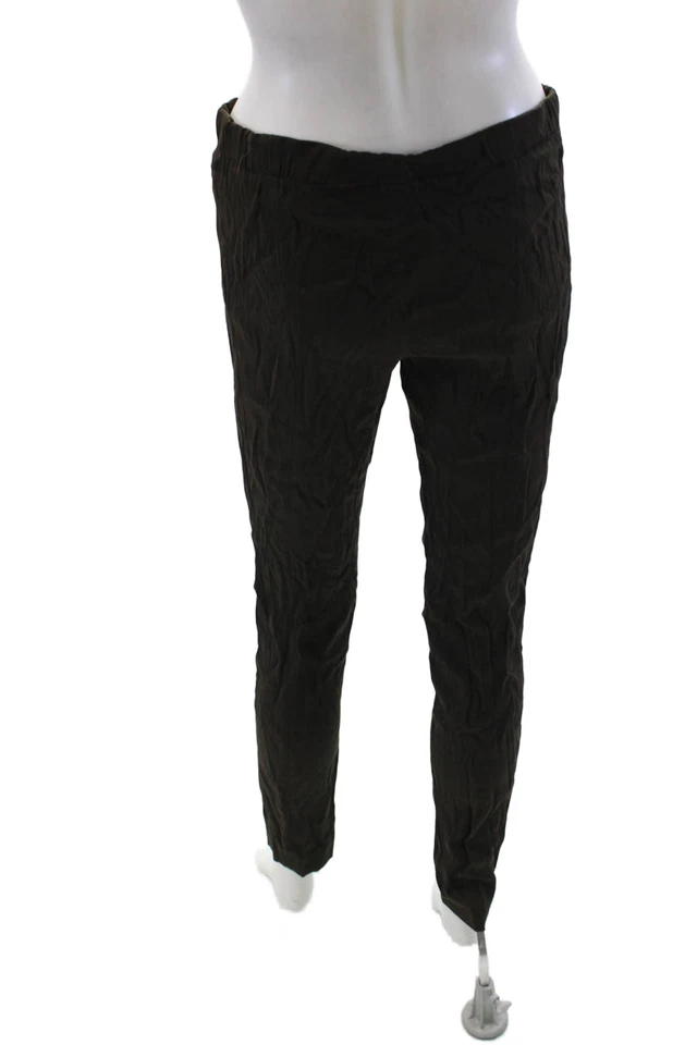 Donna Karan New York Mujer Cintura Elástica Calce Ajustado Pantalones Marrón Talla 4 Foto 3 de 4