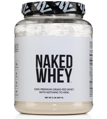 NAKED Whey Grass Fed Protein Powder, Unflavored, 2 lb, 1 Ingredient