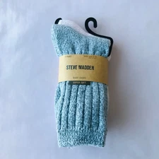 Steve Madden Women Boot Socks Super Soft Gray /Pink 2 Pairs  5-10"