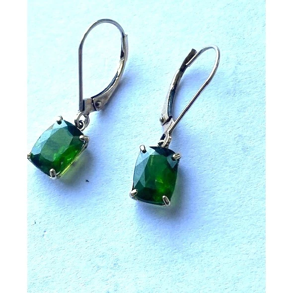 YELLOW GOLD AND LAB-CREATED EMERALD EARRINGS SKY - Image 4 of 4