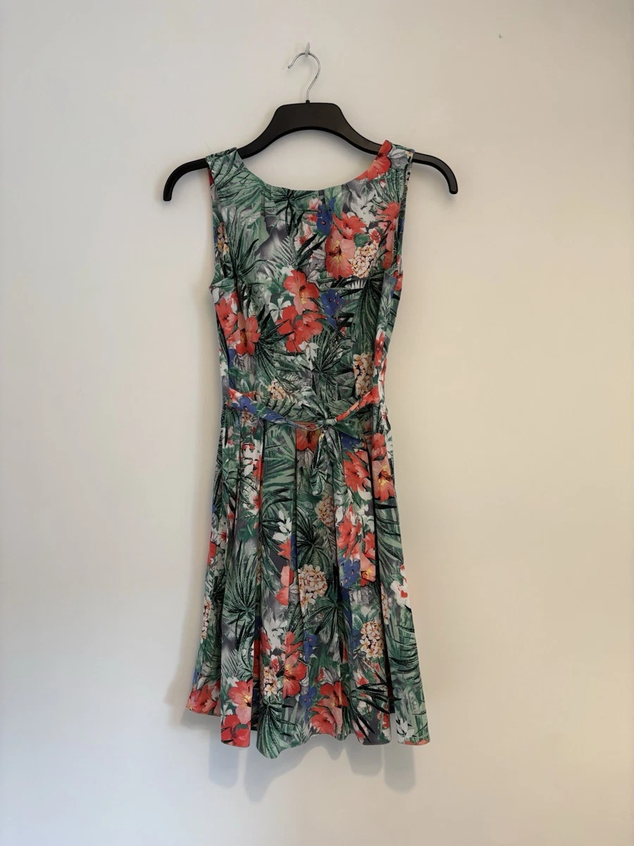 New Women Floral Printed A-Line Dre hort leeve V-neck Lady ummer