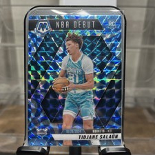2024-25 Panini Mosaic - NBA Debut Tidjane Salaun #268 Reactive Blue Mosaic Prizm