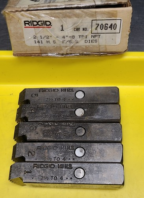 #ad Ridgid 70640 High Speed Stainless Pipe Die 2 1 2quot; 4quot; Pipe NPT Right 141 $249.99