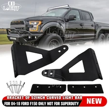 52'' Curved LED Light Bar Upper Roof Mount Bracket for Ford F150 F-150 2004-2018