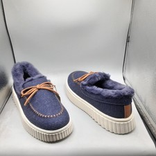 Skechers Cozy Ojai Moccasin Slippers Women's 8.5M Blue Navy A156