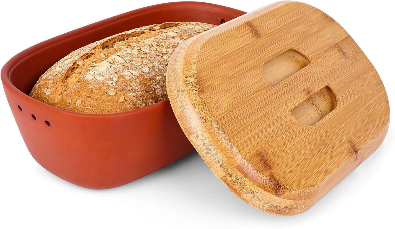 Terracotta Bread Saver Box W/ Lid Practical Ceramic Bread Saver Internal Space