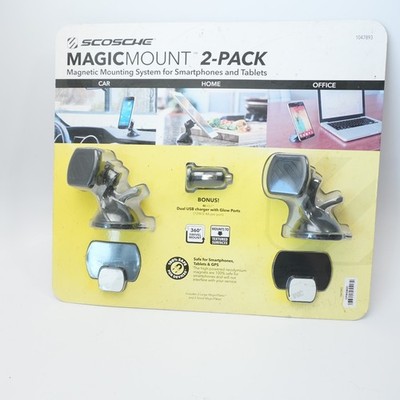 Scosche Magic Mount 2-Pack Magnetic Mounting System For Smartphones & Tablets 
