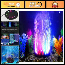12 LED Fish Tank Light  Bubbler Stone - Submersible Aquarium Decor, Air Stone D