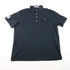 Criquet Shirt Mens XL Black Polo Pima Cotton Blend Performance Stretch Golf