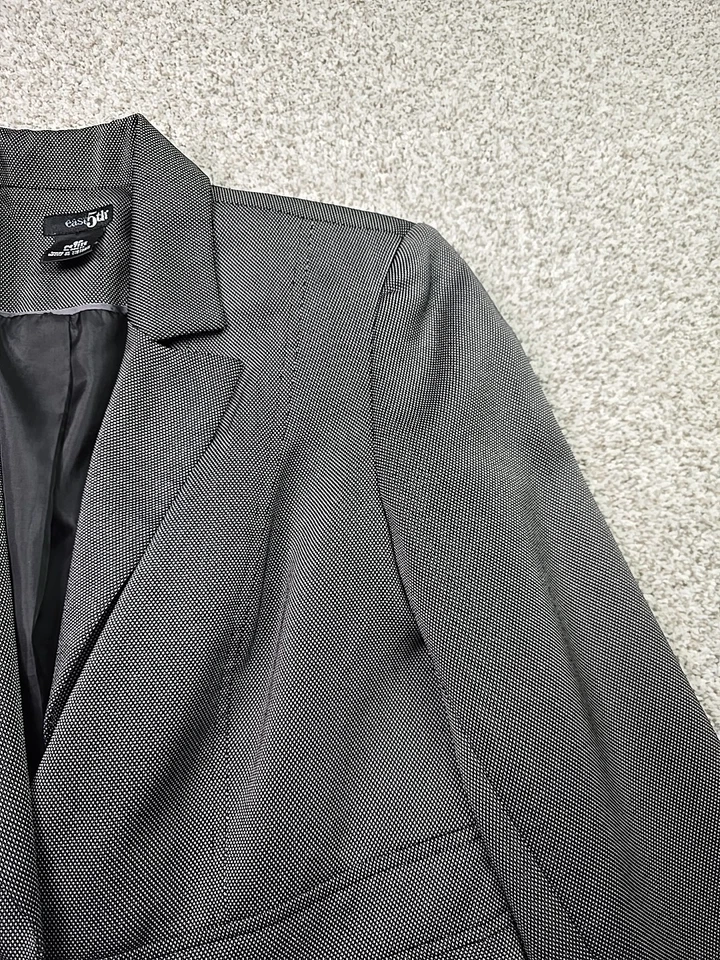 Blazer East 5th Mujer 8P Gris Clásico Chaqueta Traje Abrigo Negocios Ciudad Ropa de Trabajo Foto 4 de 4