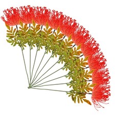 10 Pcs Red Spider Lily Artificial Flower Stems for Floral Arrangement