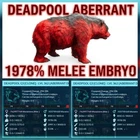 Dire Bear Aberrant Top Stats  - EMBRYO PAIR - Ark Asa Official PVE PC/XBOX/PS5