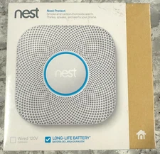 Google Nest Protect Smoke & Carbon Monoxide Alarm Long Life Battery - NEW SEALED