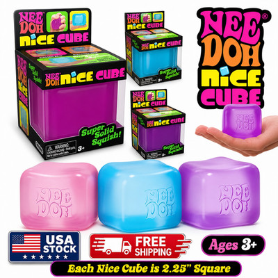 NEW NeeDoh Nice Cube Super Solid Squish Fidget Sensory Toy Stress Relief