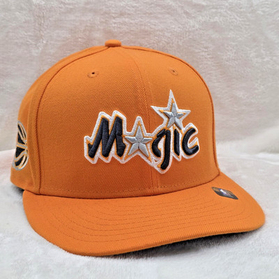 Orlando Magic Hat Cap Fitted 59FIFTY Orange NBA Logo New Era Basketball 7 1/8