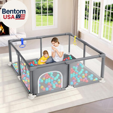 Baby Playpen, 47"X47" Small Playpen for Babies, Enhanced Safety Baby Play Yard f
