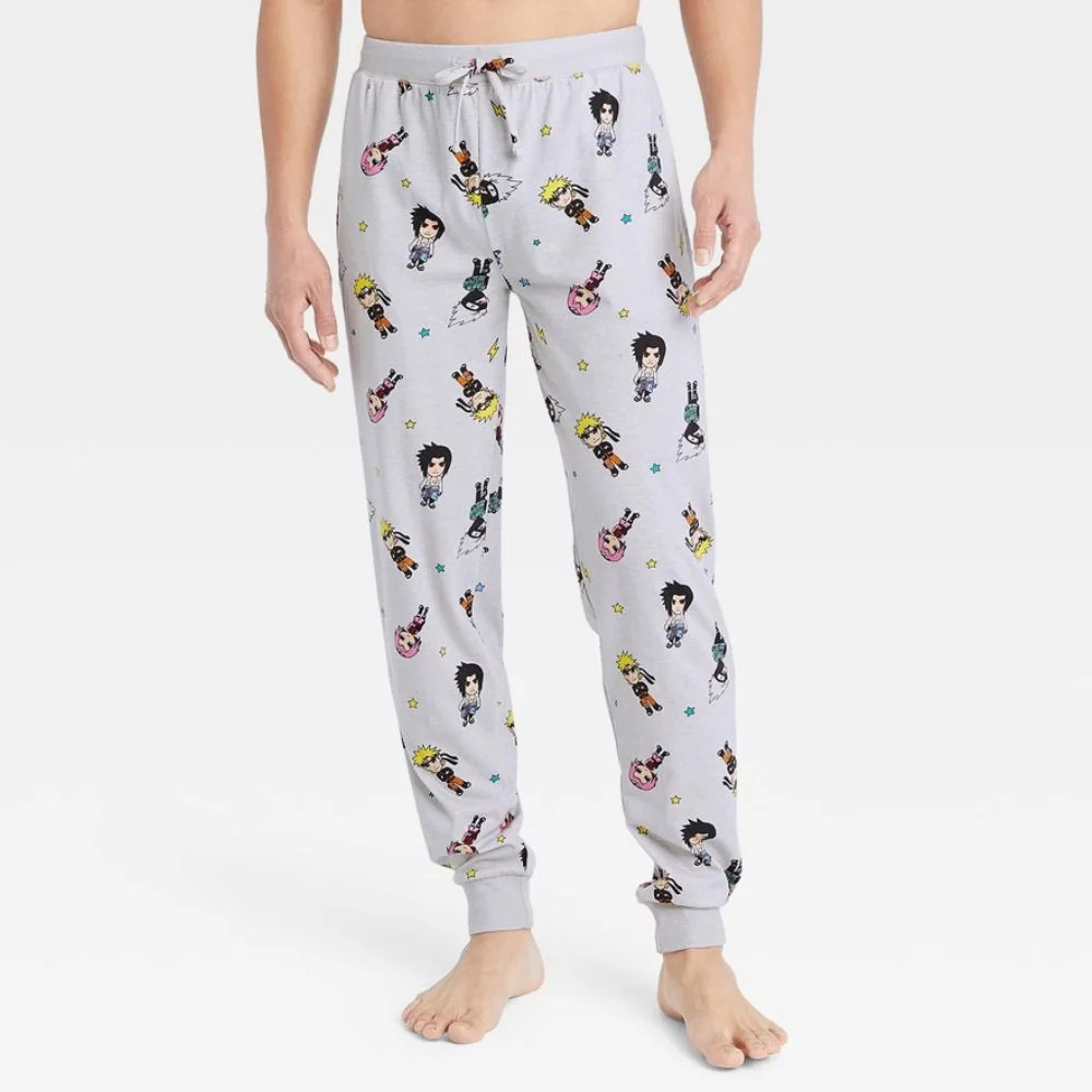 Men's Naruto Print Jogger Pajama Pants