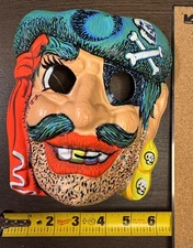 60’s Plastic Cooper Style Pirate Black Lite Halloween Mask Zest Soap Giveaway 