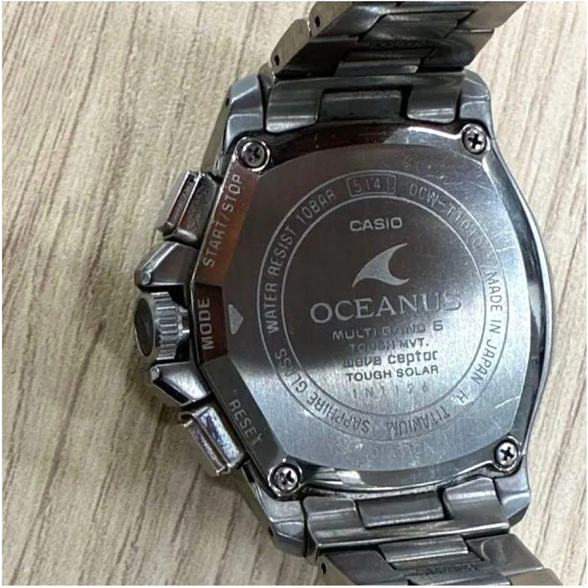 Reloj Casio Oceanus OCW-T1010 Titanio Multi Banda 6 Resistente Solar Cronógrafo