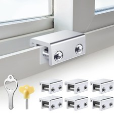 Sliding Window Locks 6 Sets , Security Window Locks with Keys, Adjustable Al...