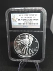 2012 W American Silver Eagle PF 70 & SP70 25th Anniv. Black Retro Label  SET