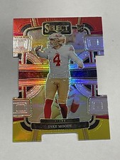 2023 Select Football Red & Yellow Prizm Die Cut - Jake Moody RC - 49ers