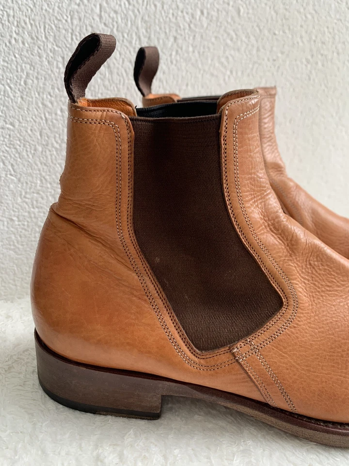 SANTONI Botines Cuero Marrón Talla 9.5 Hecho en Italia  Foto 3 de 4