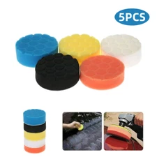 5PCSX 3'' Polishing Pads Sponge Waxing Foam Buffing Kit Car Polisher for Drill