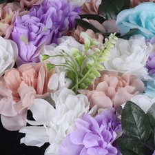 Artificial Silk Flower Wall Panel Floral Backdrop Party Wedding Decoration 12PCS