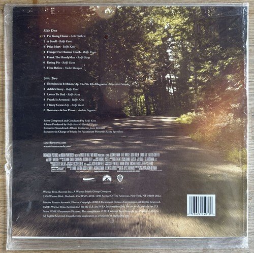 Rolfe Kent / Labor Day (Music From The Motion Picture) / 2014 Vinyl LP / Sealed - Picture 2 of 2