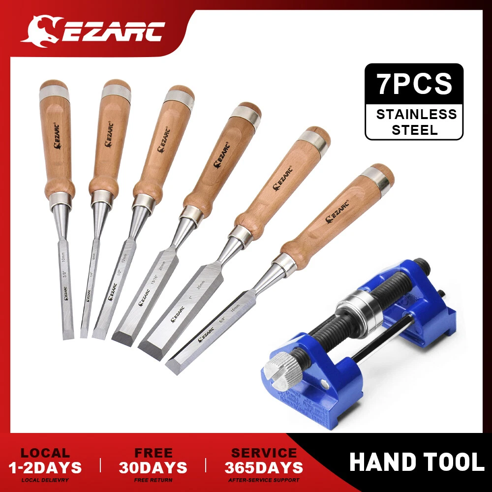 EZARC Handoperated Chisels Wood Chisel Tool Sets, Woodworking Chisel Set