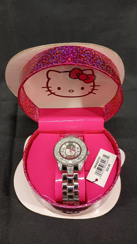 2012 MZberger Hello Kitty Womens Wristwatch NIB W/ Tags And Papers Silvertone  - Image 2 of 4